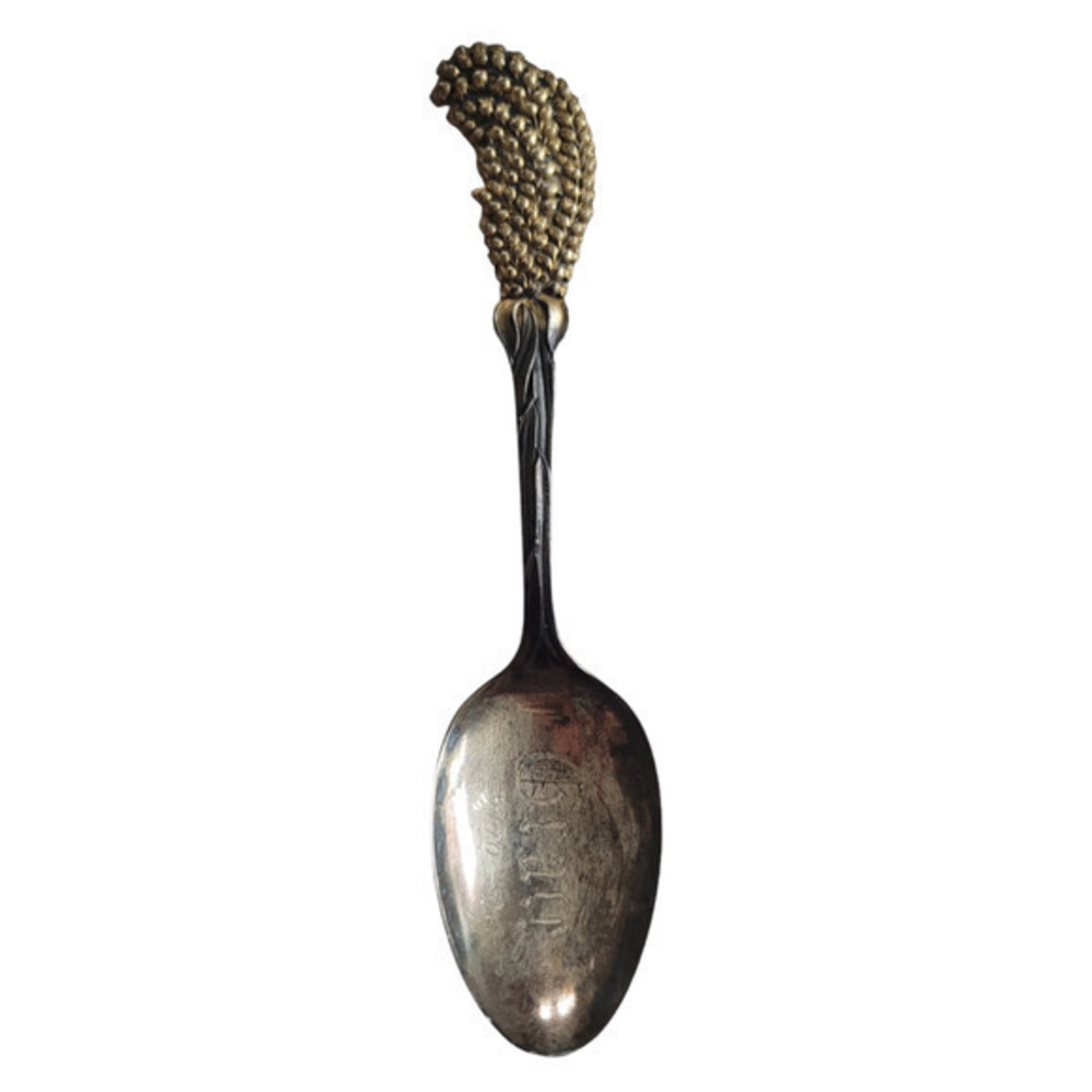 Antique-Style Gold & Silver Decorative Serving Spoon